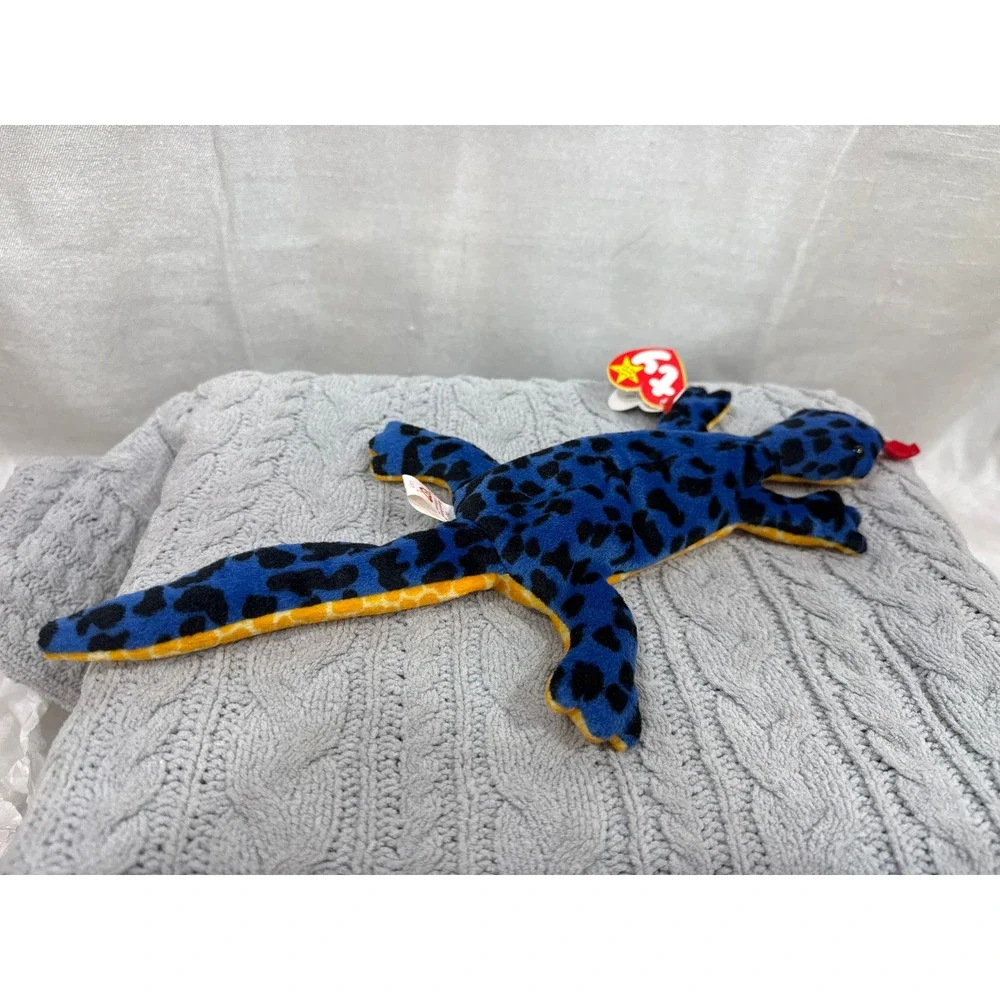 Ty Beanie Babies Lizzy the Lizard Blue Spotted 1995‎ Vintage Plush Toy 4033 NWT